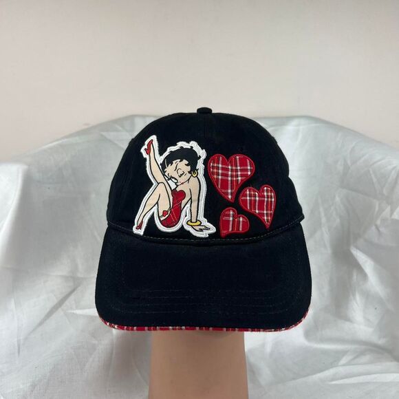 Black and red Betty Boop Baseball Cap - Picture 1 of 8